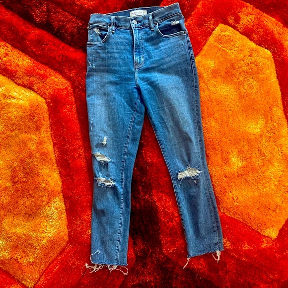 ABERCROMBIE SUPER SKINNY ANKLE HIGH RISE - Picture 2 of 9